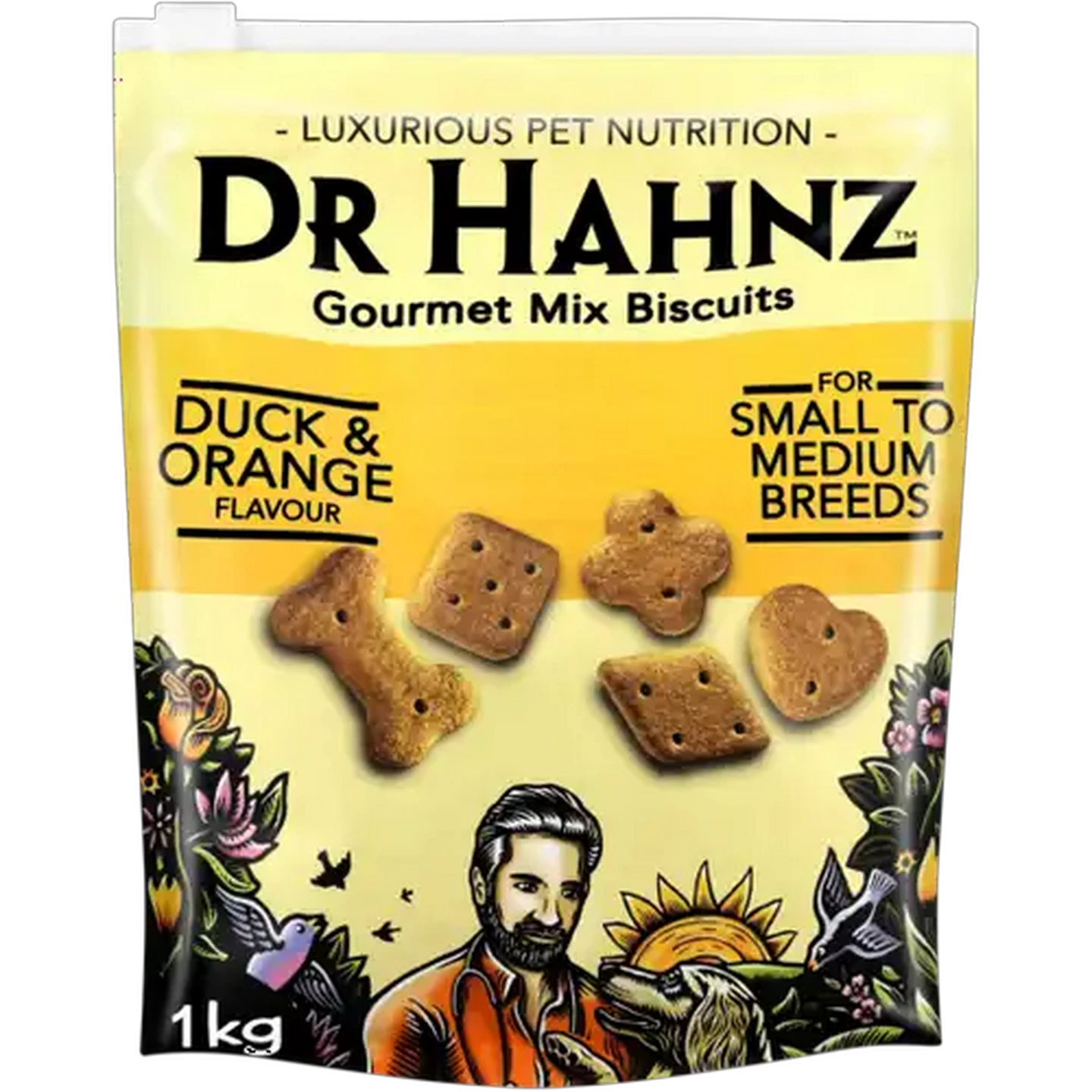 Image of Dr Hahnz Duck & Orange Gourmet Mix Dog Biscuits 1kg