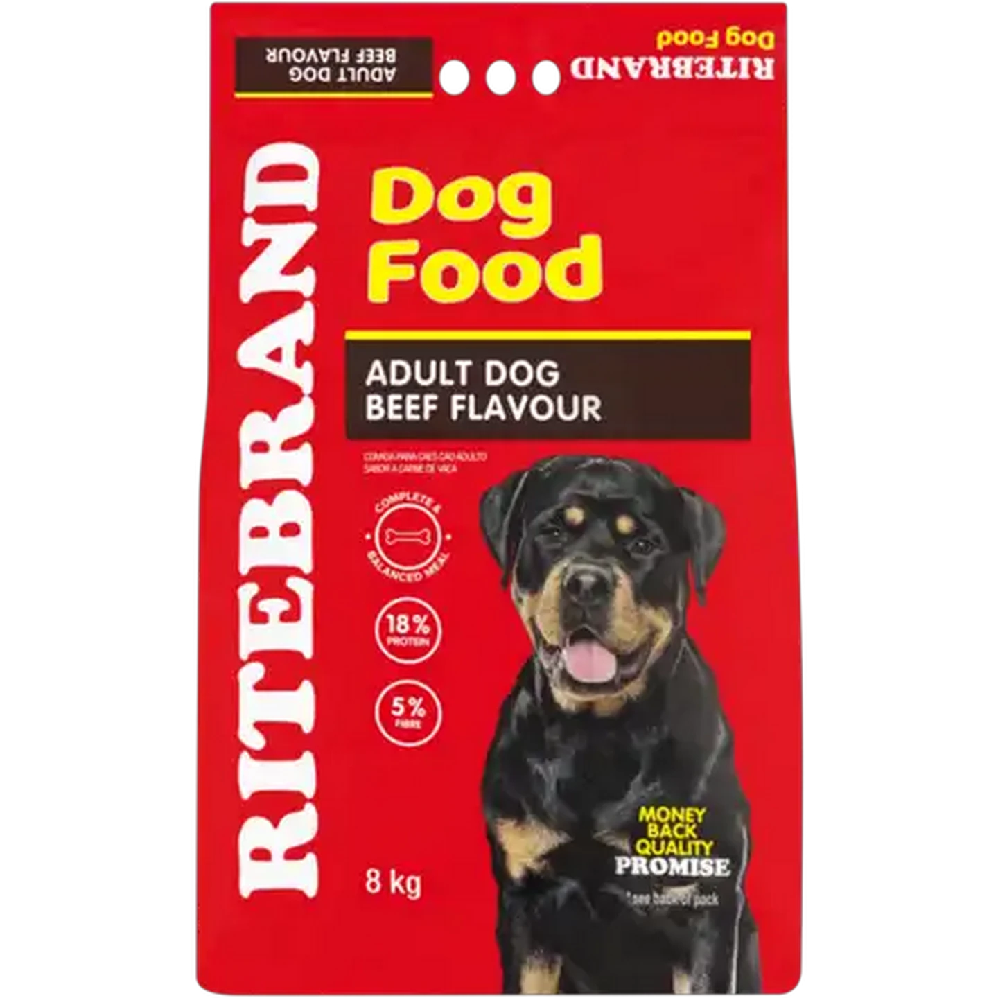 Image of Ritebrand Beef Flavour Adult Dry Dog Food 8kg