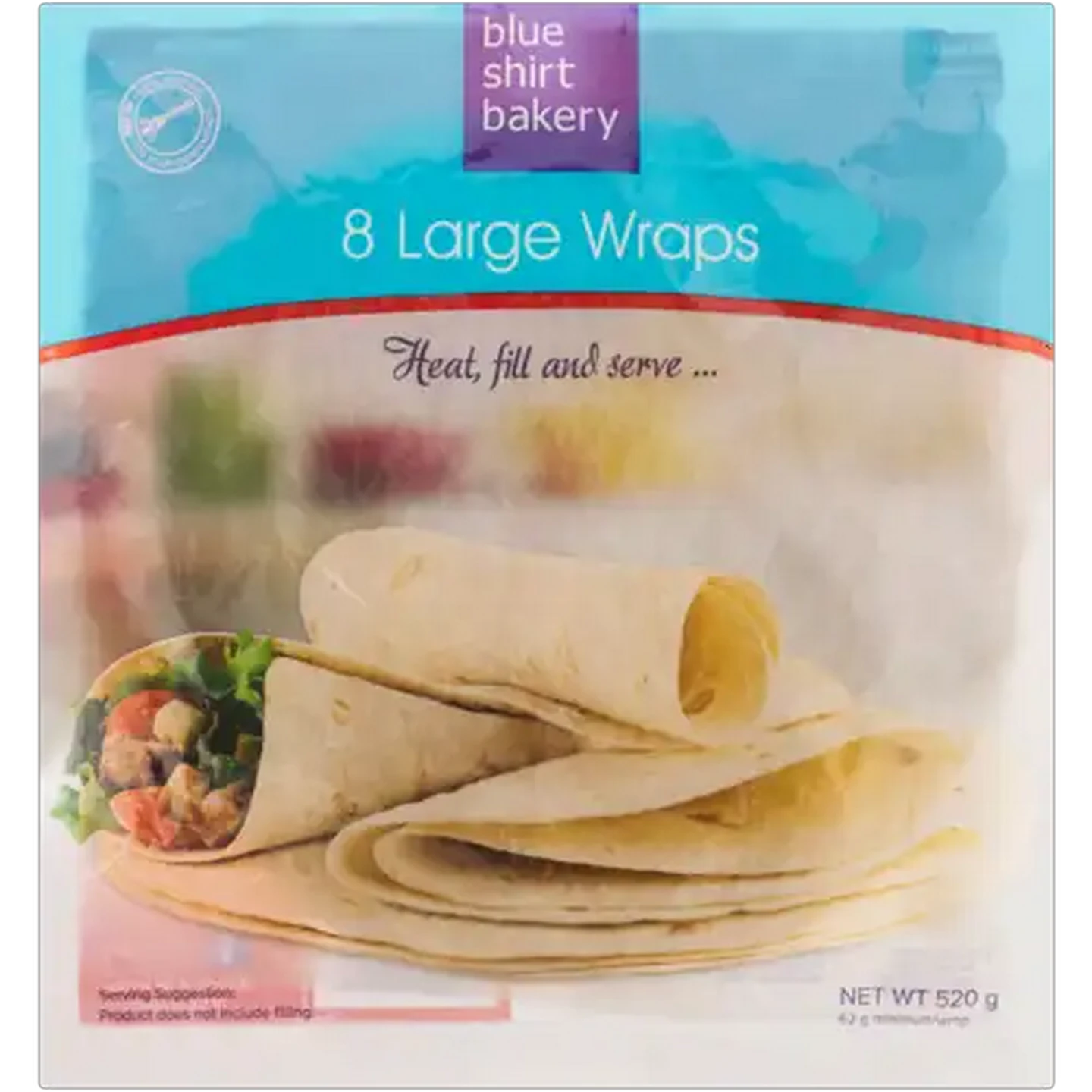 Image of Blue Shirt Bakery Large Wraps 8 Pack