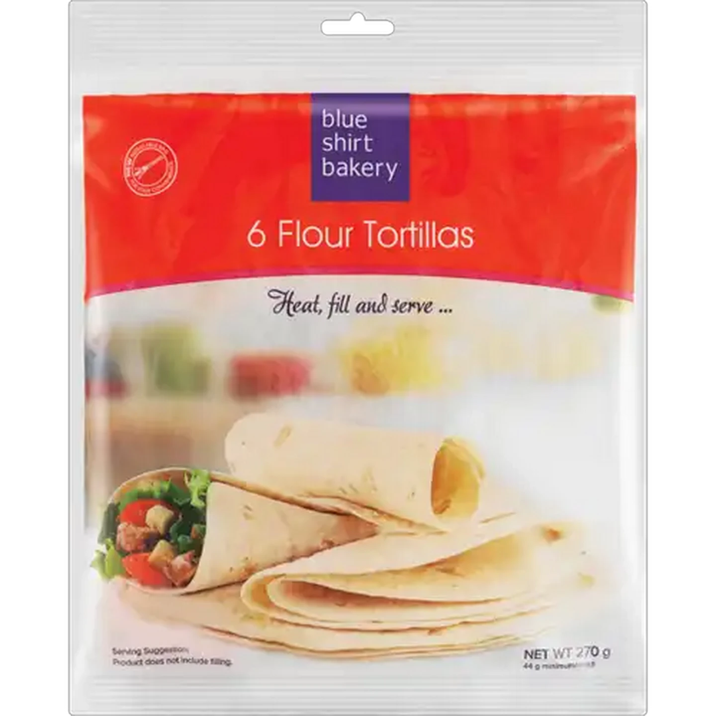 Image of Blue Shirt Bakery Flour Tortillas 6 Pack