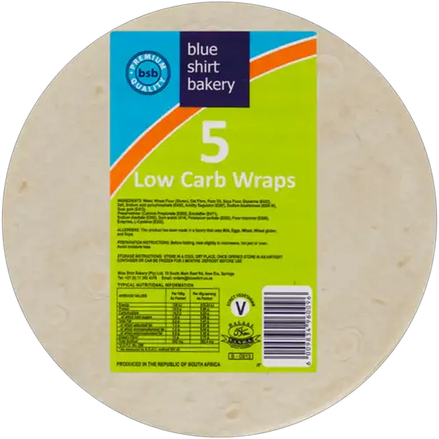 Image of Blue Shirt Bakery Low Carb Wraps 5 Pack