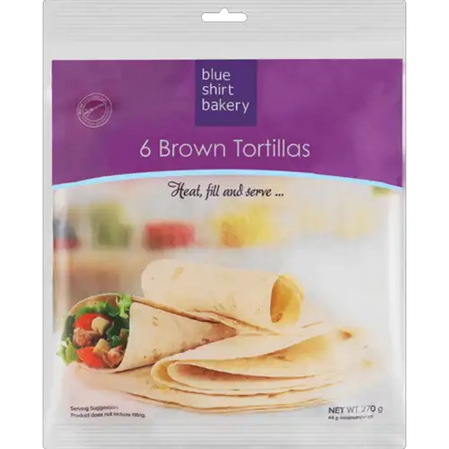 Image of Blue Shirt Bakery Brown Tortillas 6 Pack
