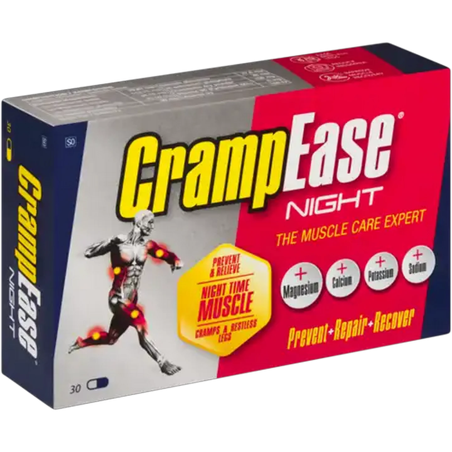 Image of CrampEase Night Muscle Cramp Relief Capsules 30 Pack