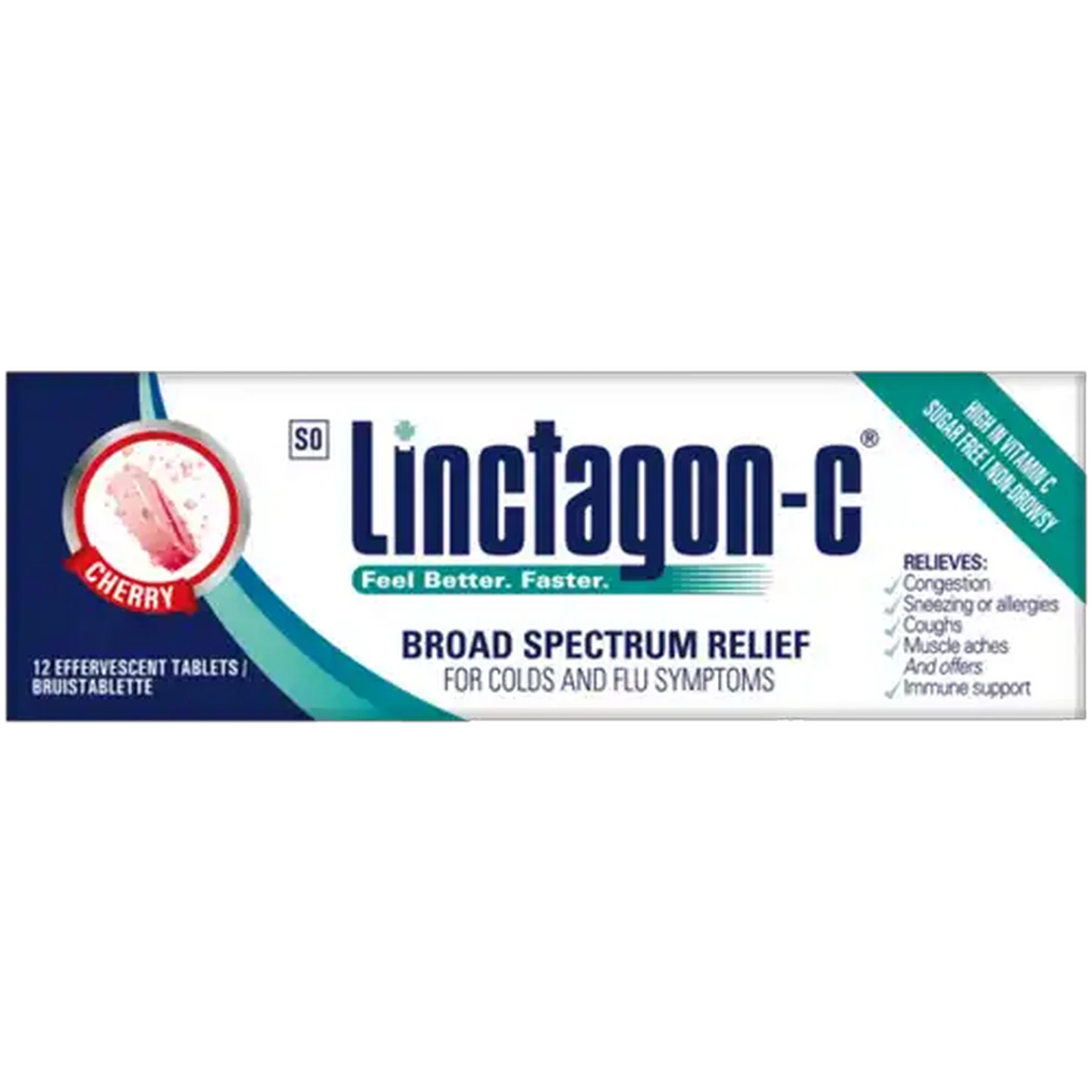 Image of Linctagon-C Cherry Effervescent Tablets 12 Pack