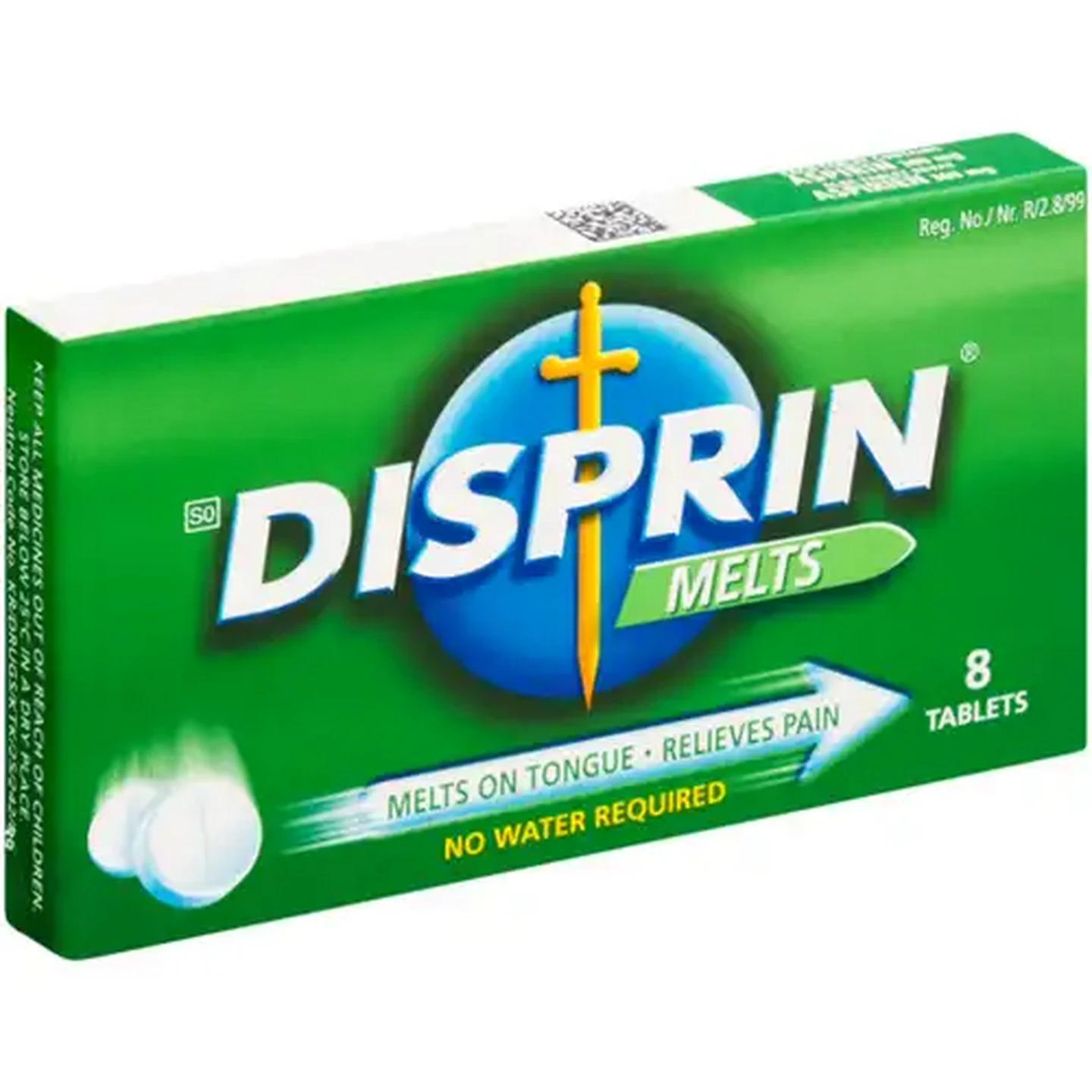 Image of Disprin Melts Pain Relief Tablets 8 Pack