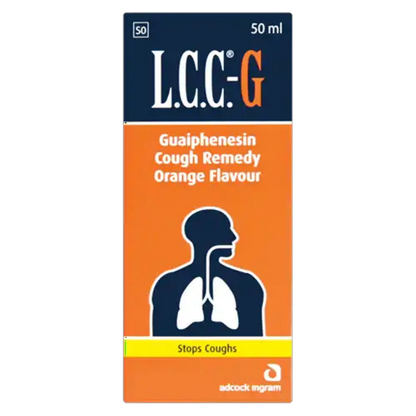 Image of LCC-G Orange Flavoured Cough Syrup 50ml