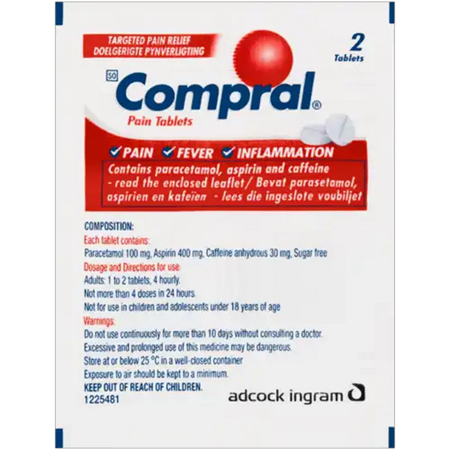 Image of Compral Pain Relief Tablets 2-Pack