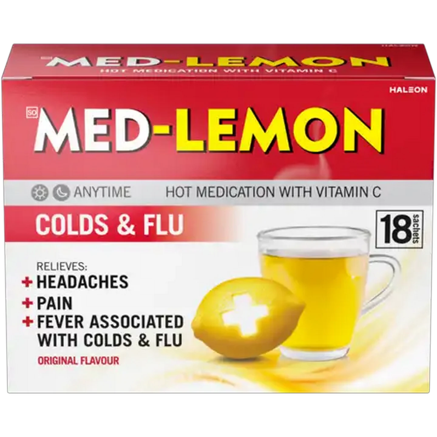 Image of Med-Lemon Original Flavour Hot Medication 18 Pack