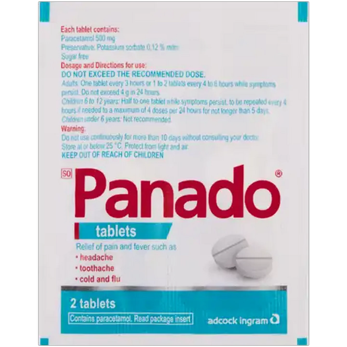Image of Panado Analgesic Tablets 2 Pack