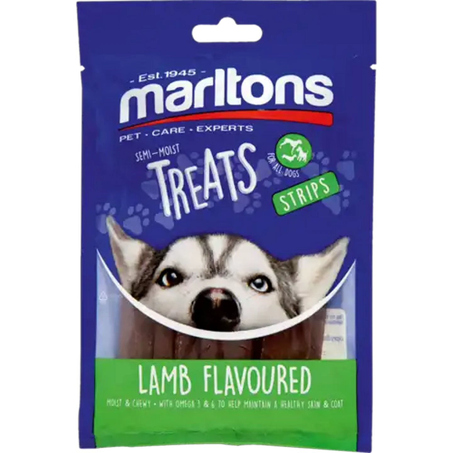 Image of Marltons Semi-Moist Lamb Strip Dog Treats 120g