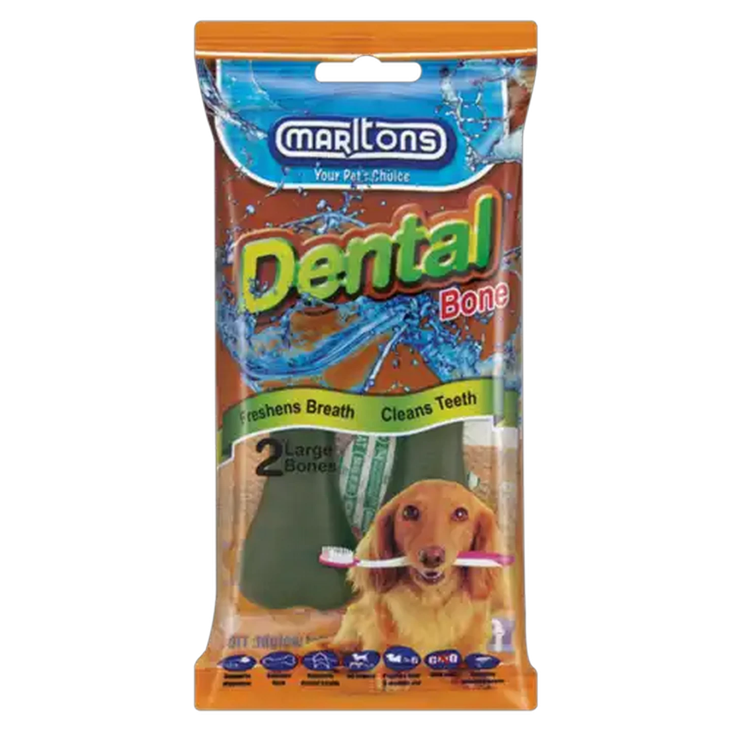 Image of Marltons Dental Bone Dog Treats 2 Pack
