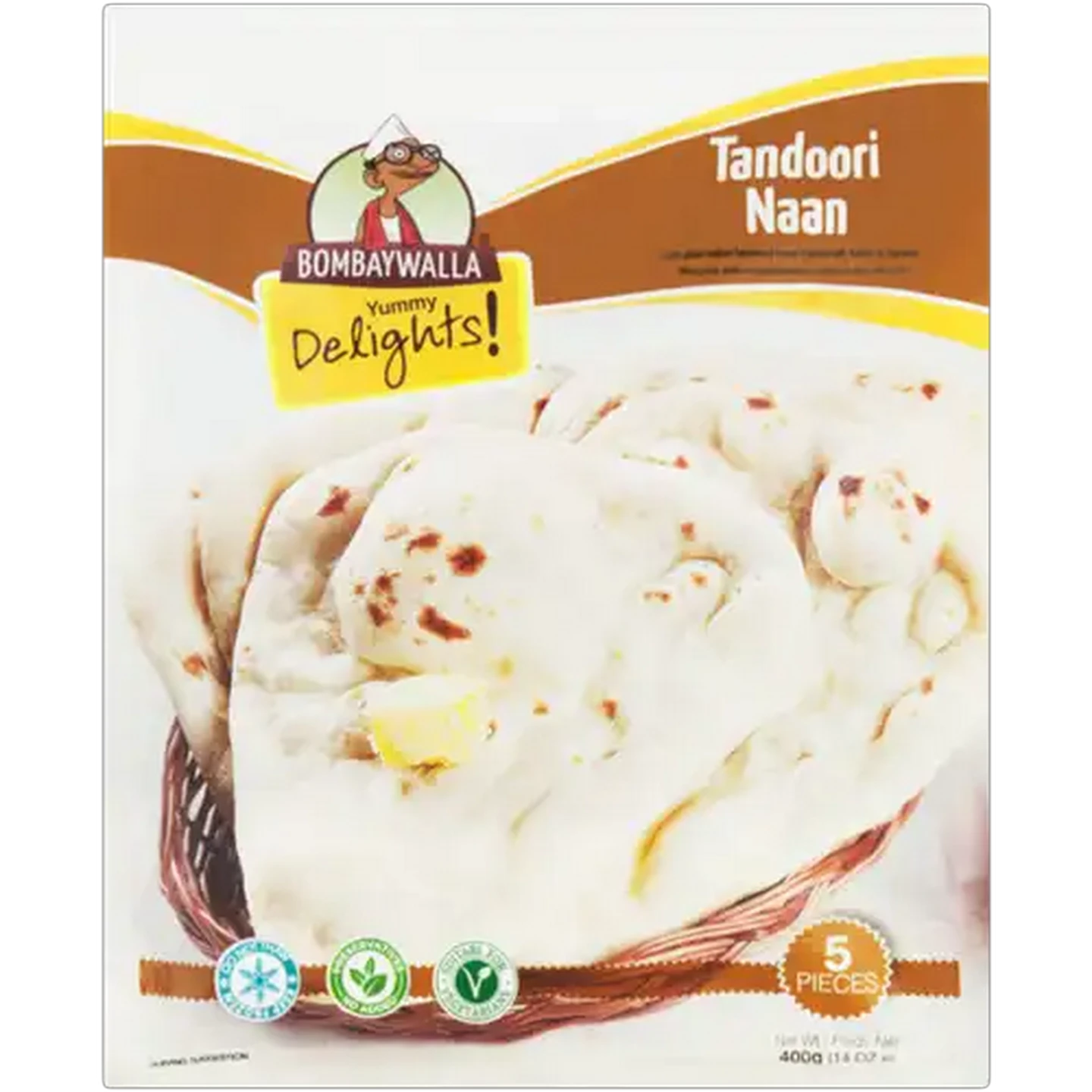 Image of Bombaywalla Frozen Tandoori Naan 5 Pack