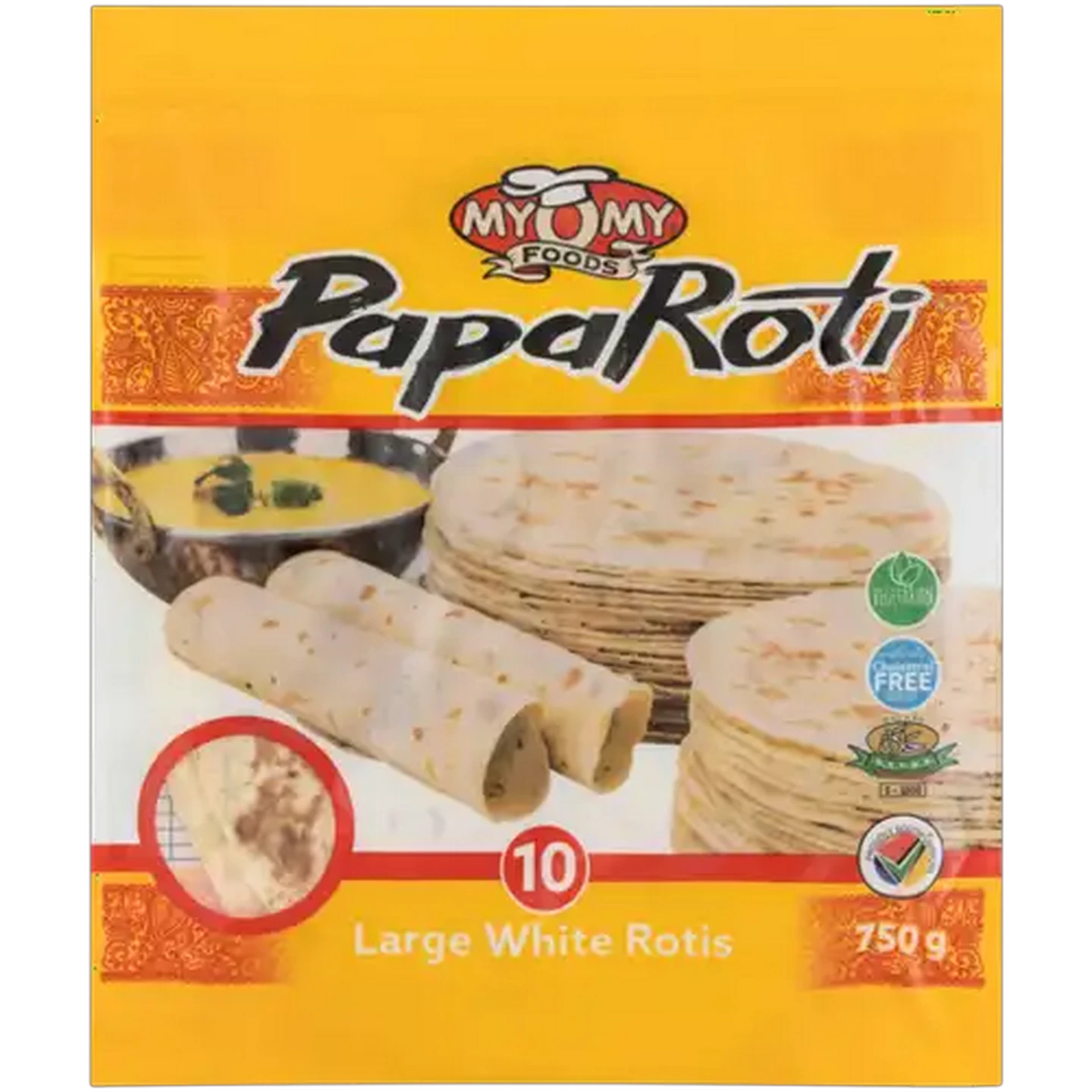 Image of MyOMy Foods Large White Rotis 10 Pack
