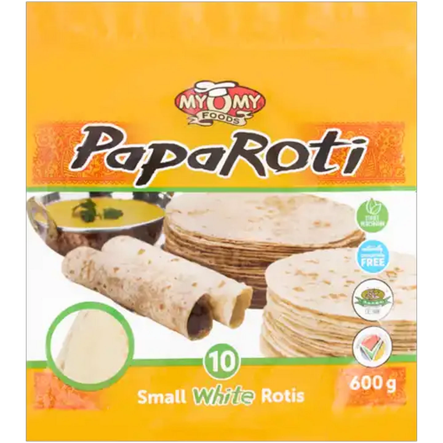 Image of MyOMy Foods Frozen White PapaRoti 10 Pack