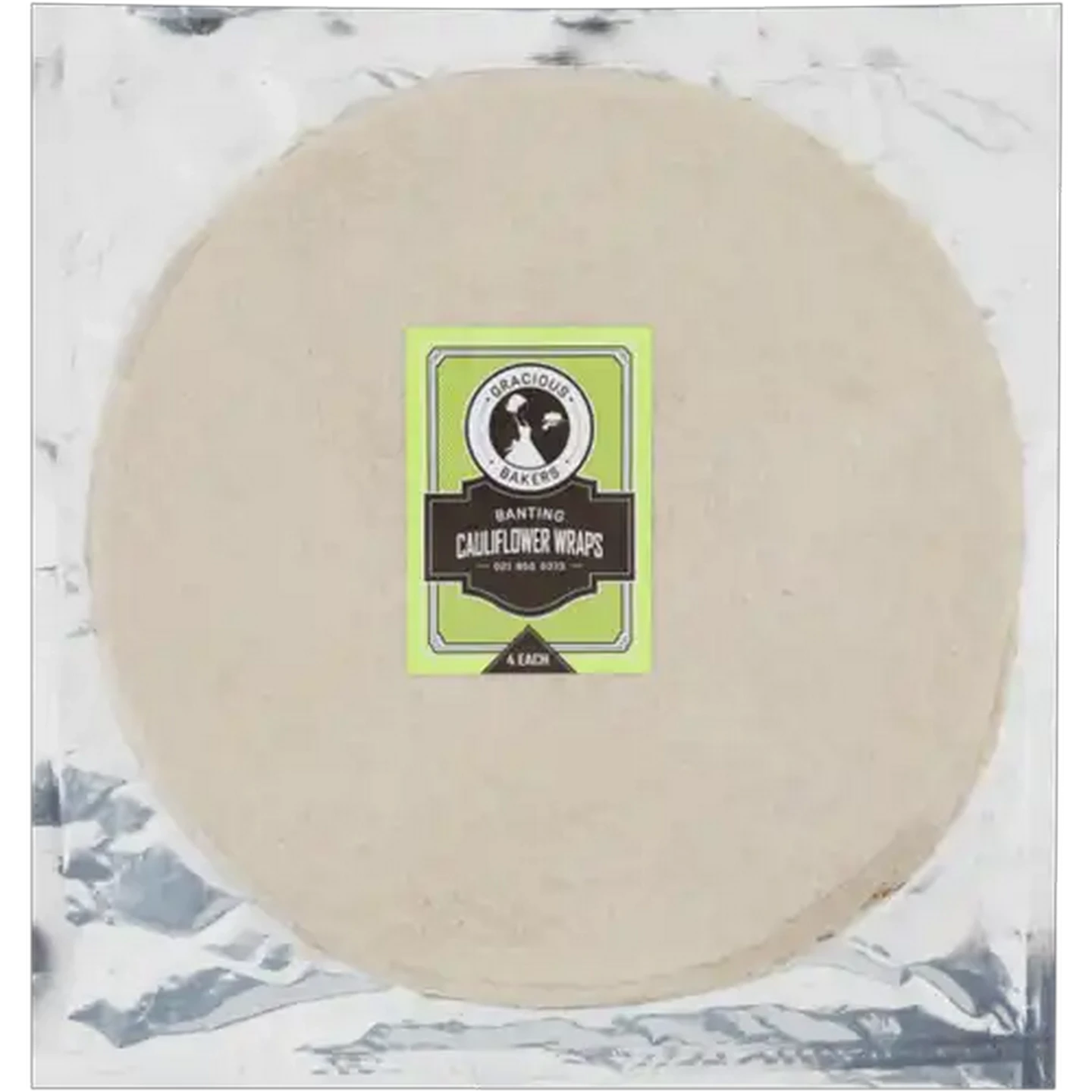 Image of Gracious Bakers Banting Cauliflower Wraps 4 Pack