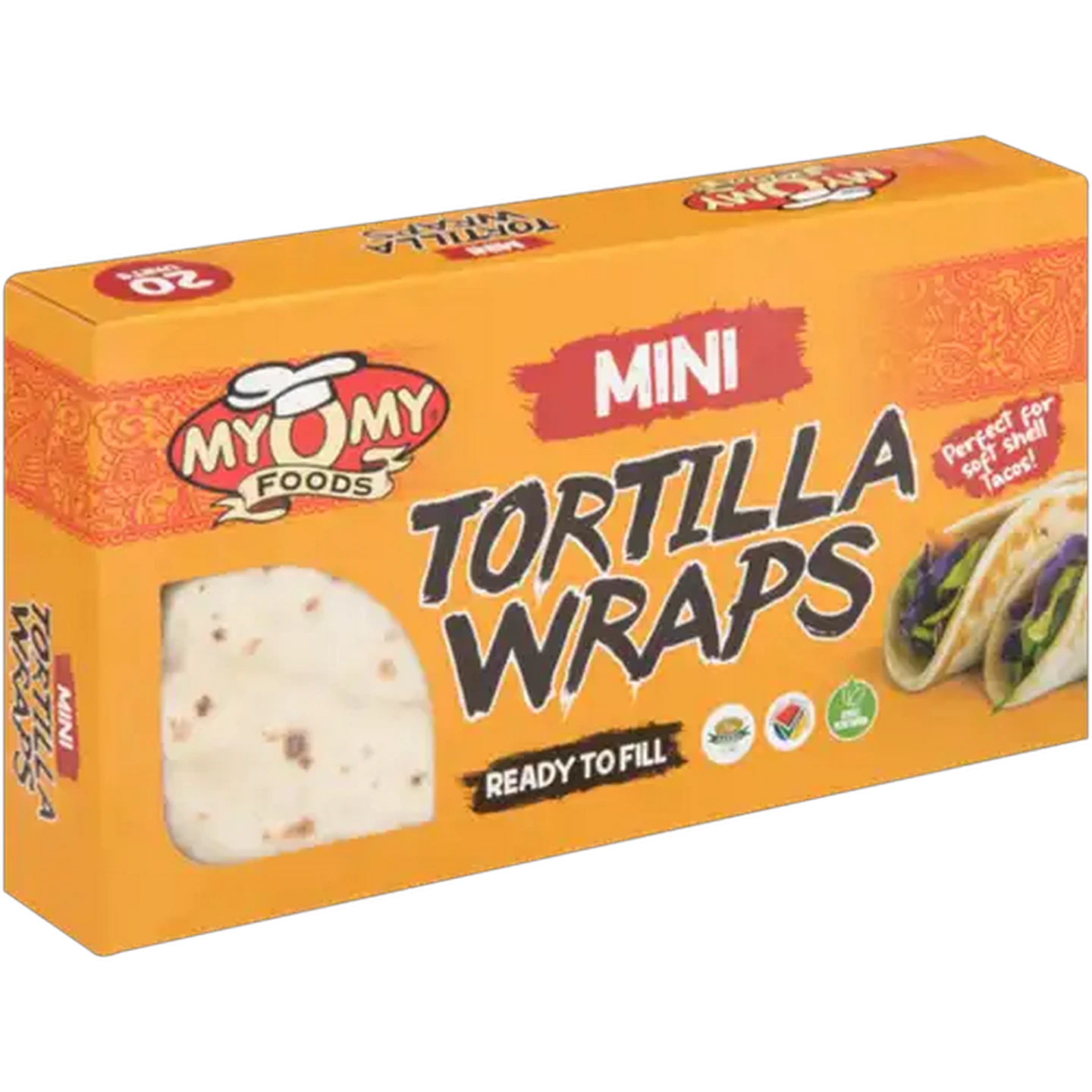 Image of MyOMy Foods Frozen Mini Tortilla Wraps 20 Pack