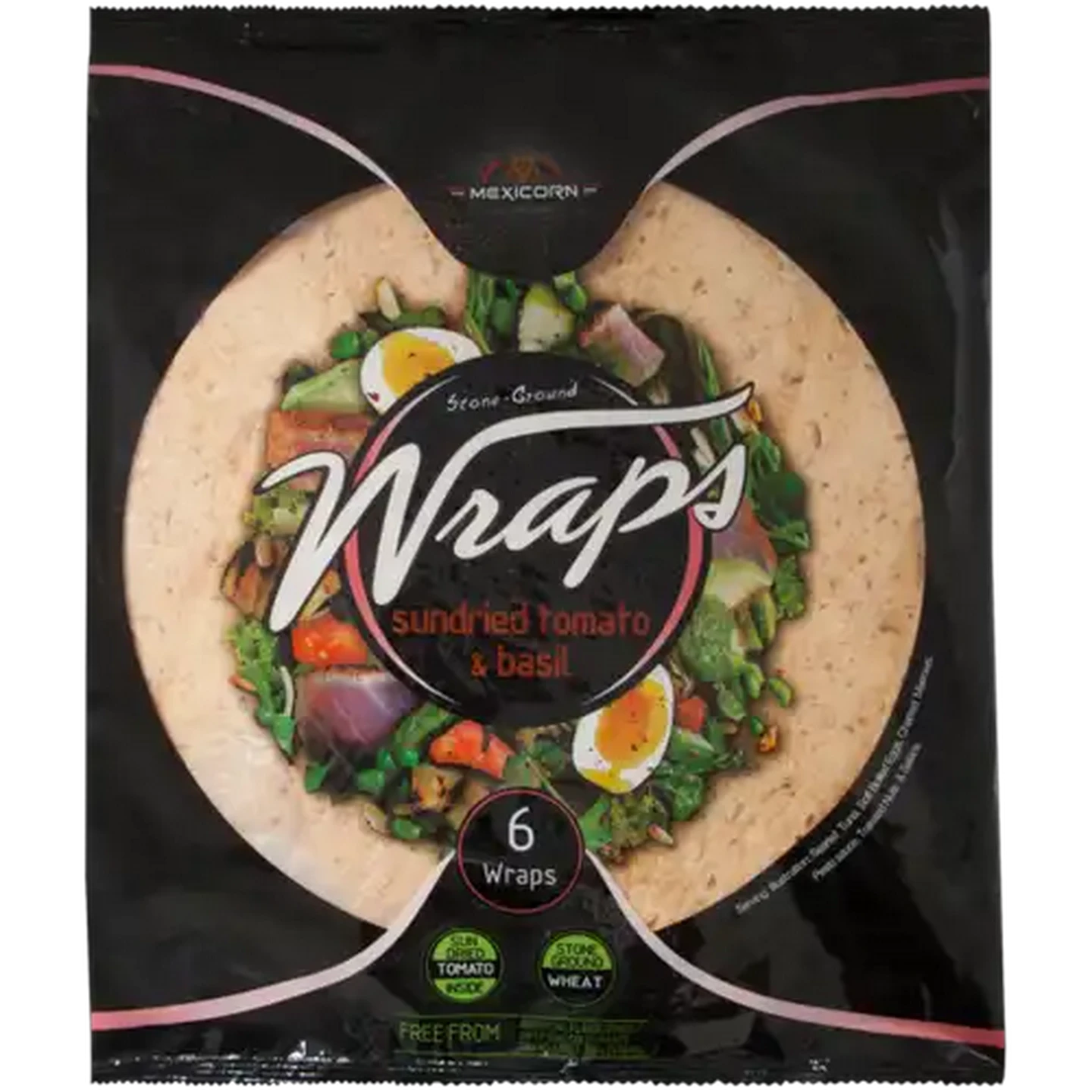 Image of Mexicorn Sundried Tomato & Basil Stone-Ground Wraps 6 Pack