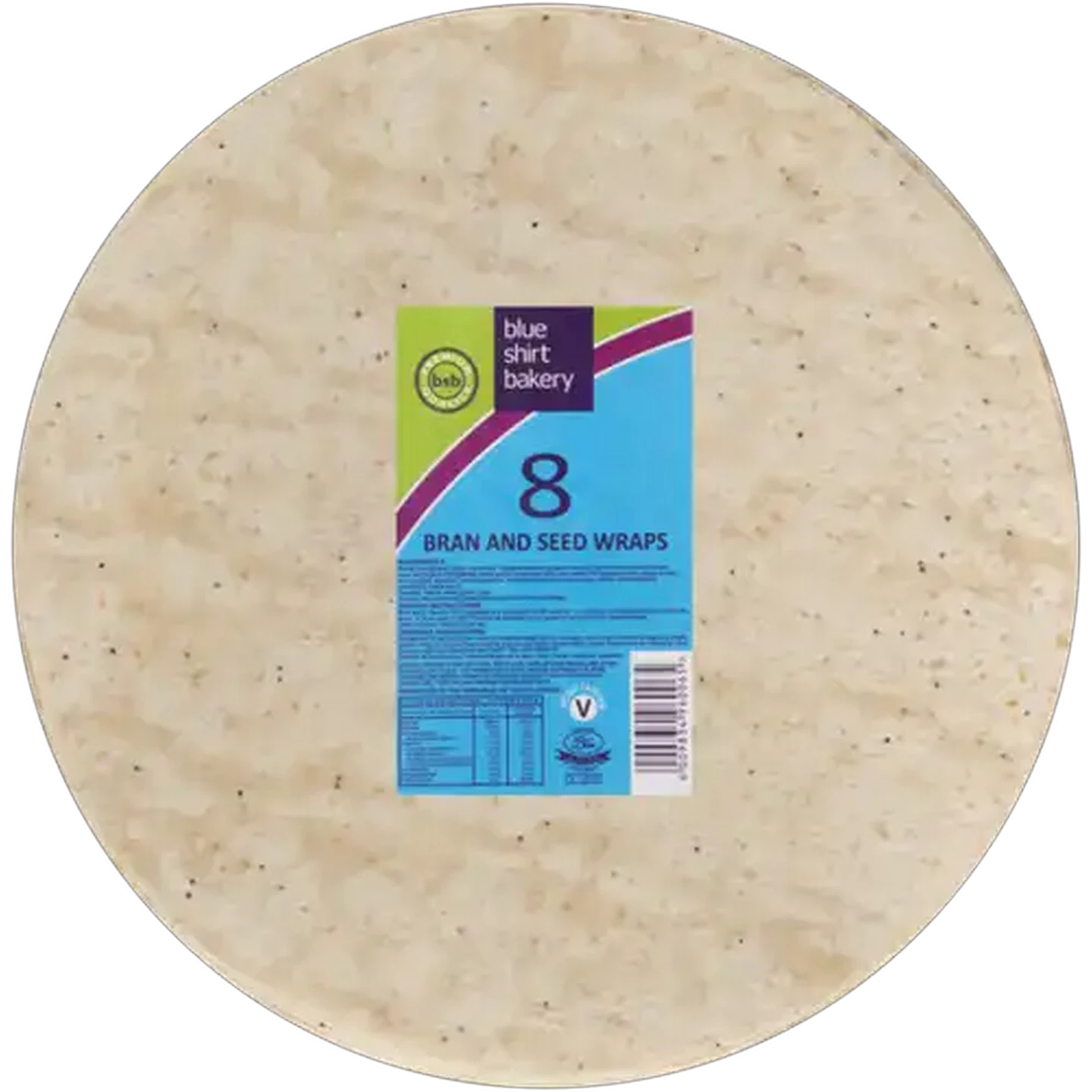 Image of Blue Shirt Bakery Large Bran & Seed Wraps 8 Pack