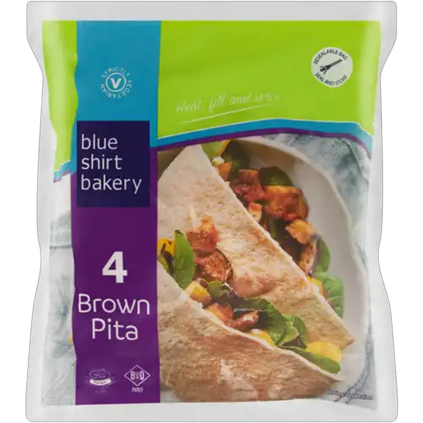Image of Blue Shirt Bakery Brown Pita 4 Pack