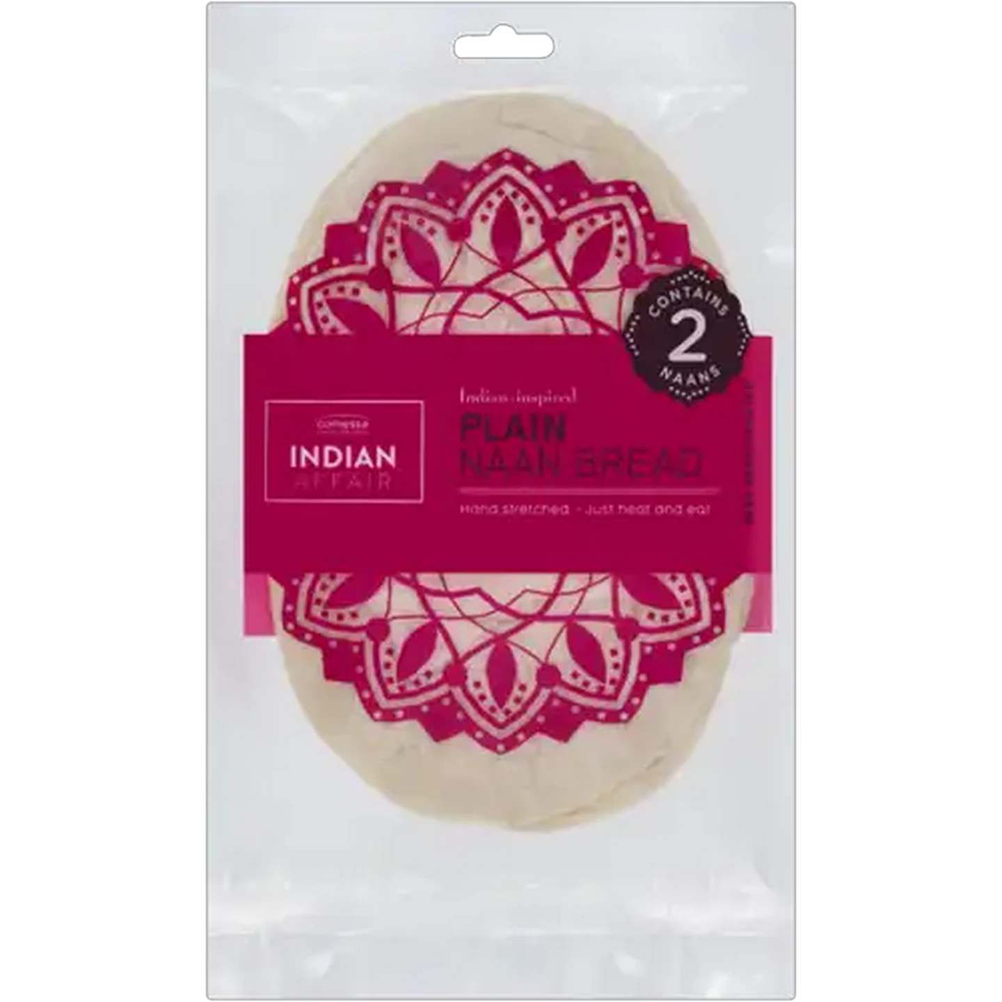 Image of Comessa Food Services Indian Affair Plain Naan Bread 2 Pack