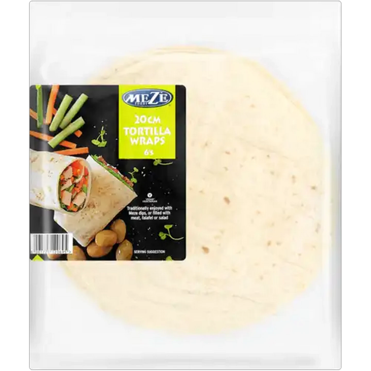 Image of Mezé Foods Tortilla Wraps 20cm 6 Pack