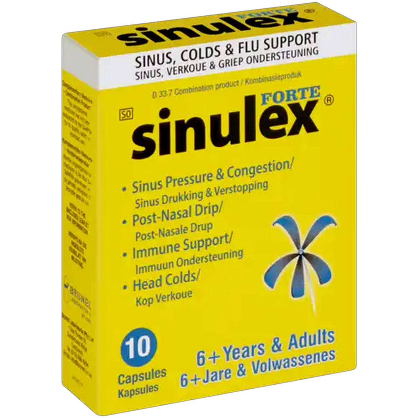 Image of Sinulex Forte Sinus, Colds & Flu Support Capsules 10 Pack