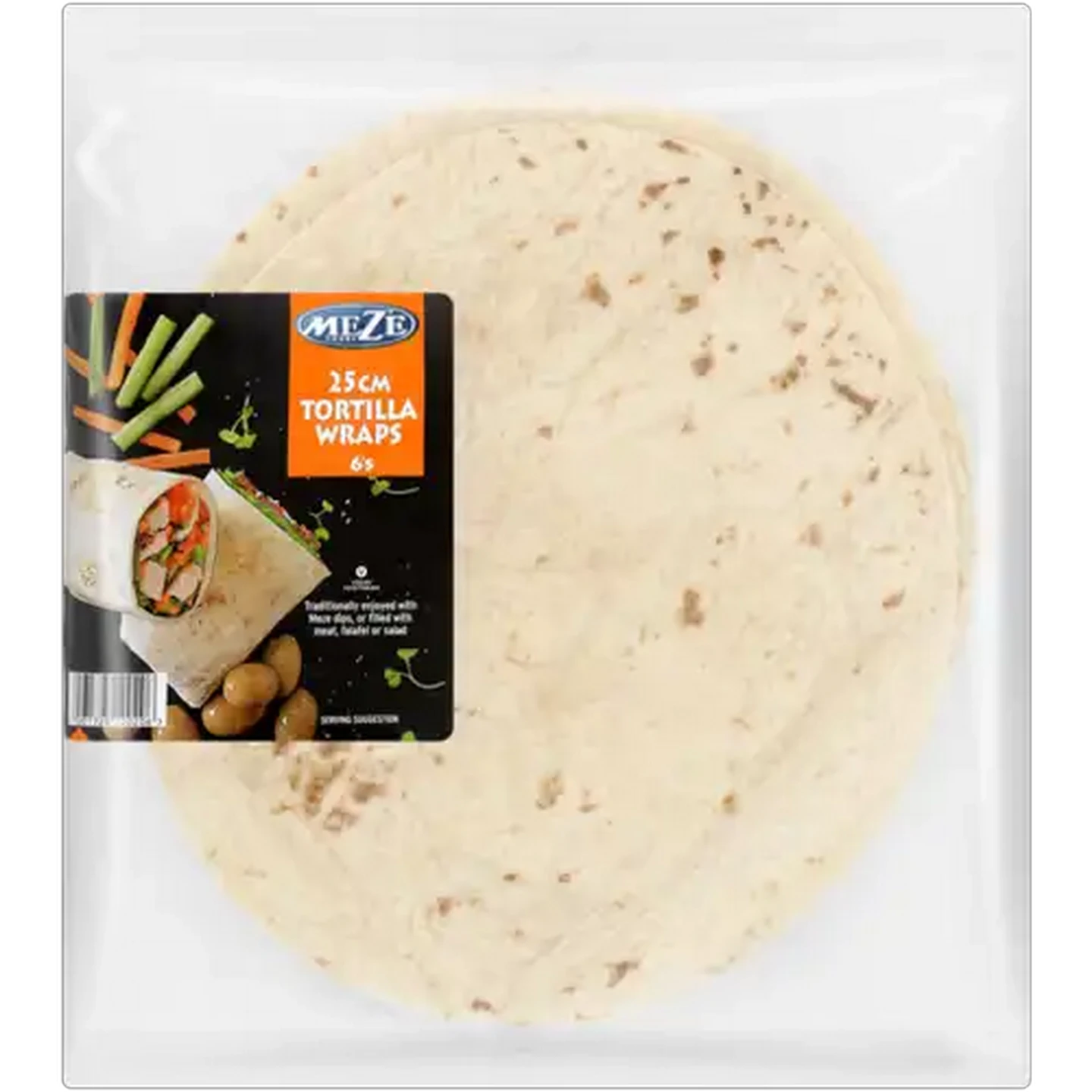 Image of Mezé Foods Tortilla Wraps 25cm 6 Pack