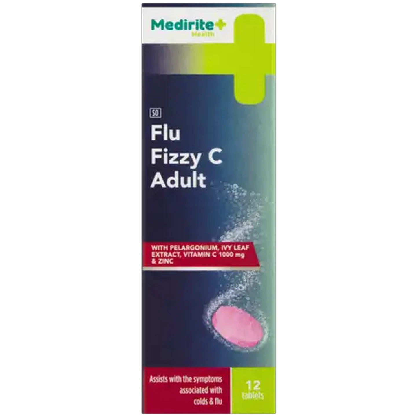 Image of Medirite Adult Flu Fizzy C Tablets 12 Pack