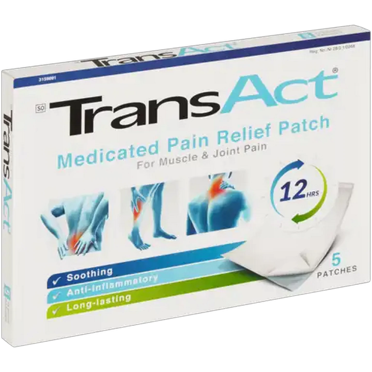 Image of Transact Medicated Pain Relief Patches 5 Pack
