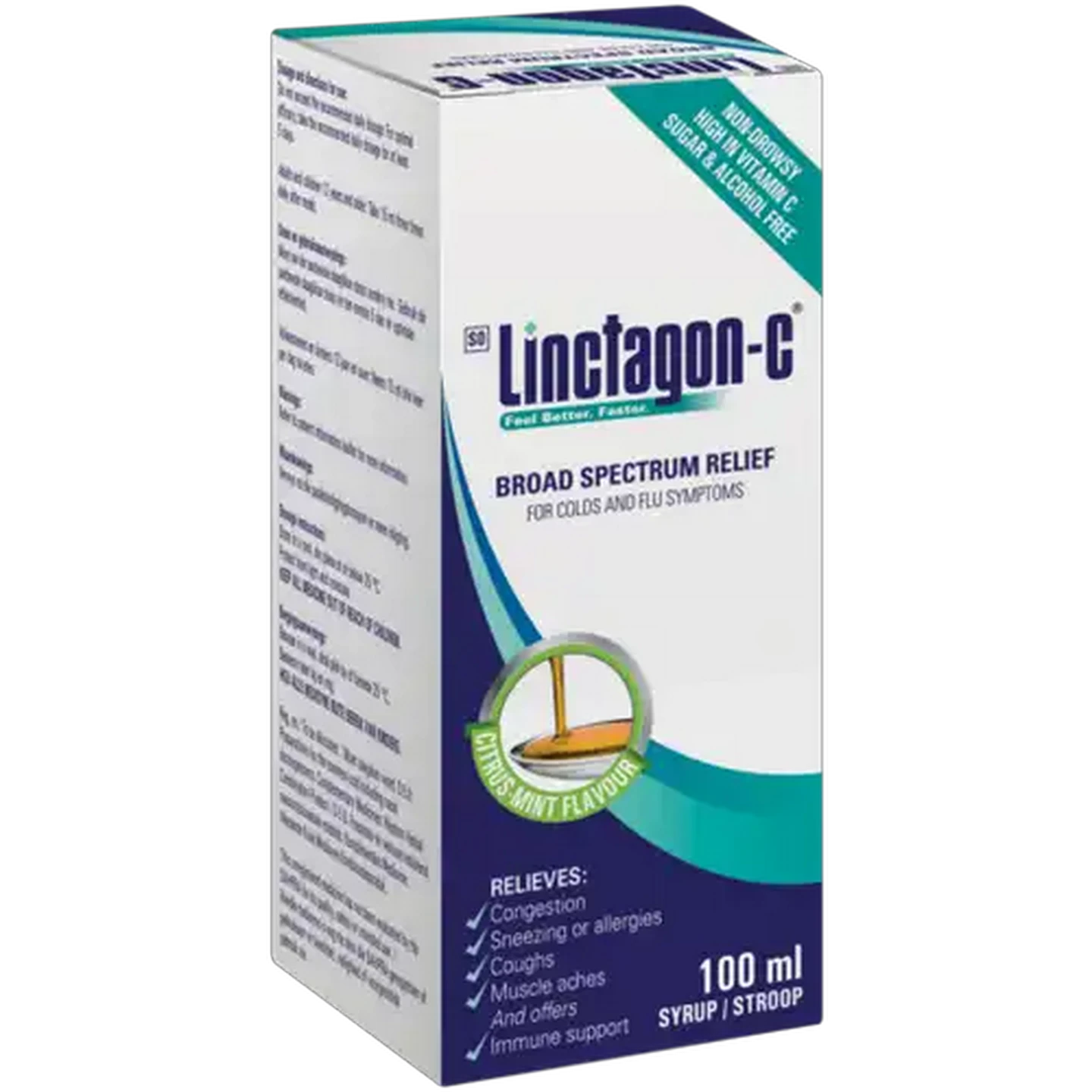 Image of Linctagon-C Citrus Mint Cold & Flu Syrup 100ml