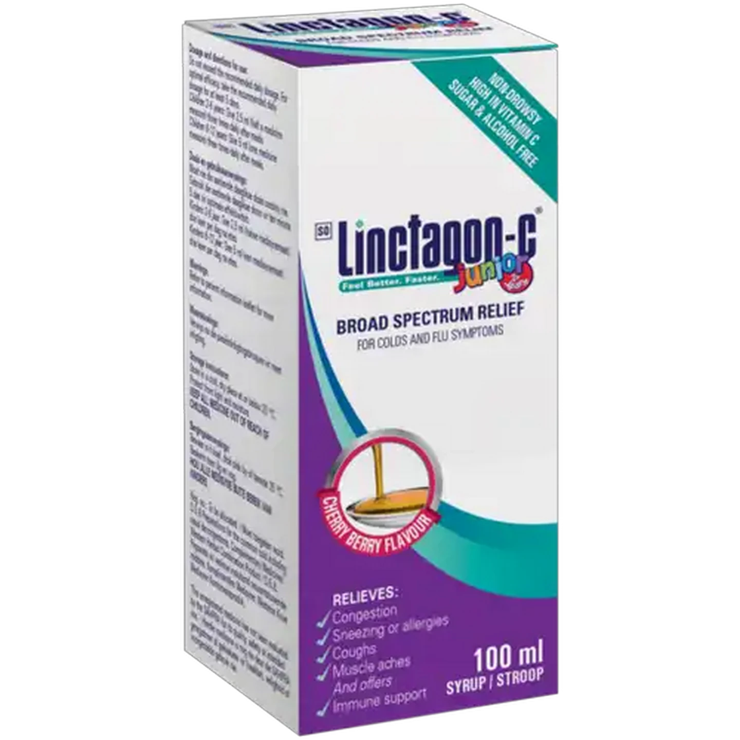Image of Linctagon-C Junior Cherry Berry Cold & Flu Syrup 100ml