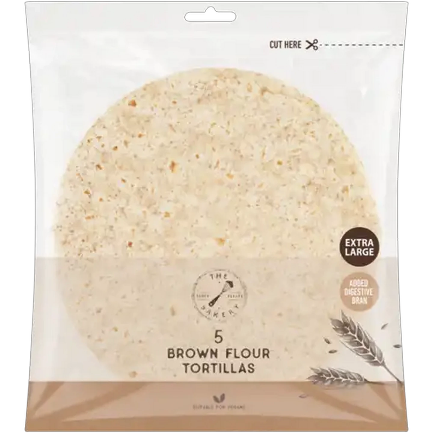 Image of The Bakery Brown Flour Tortillas 5 x 100g