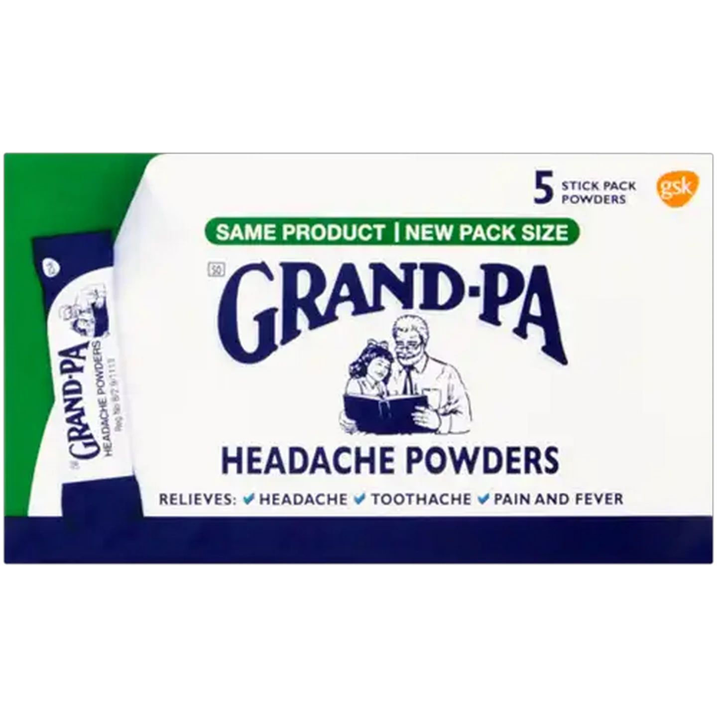 Image of Grand-Pa Headache Powder Sticks 5 Pack