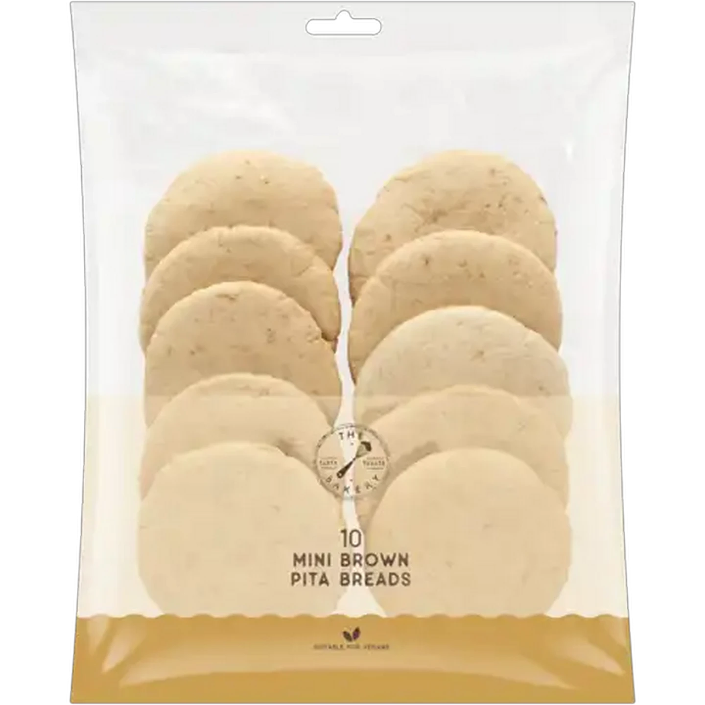 Image of The Bakery Brown Mini Pita Breads 10 Pack