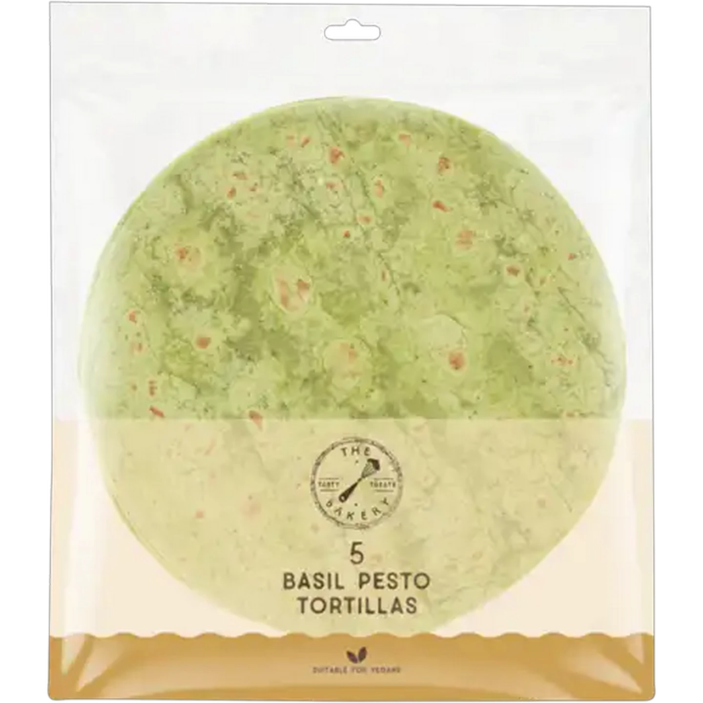 Image of The Bakery Basil Pesto Tortilla Wraps 5 Pack