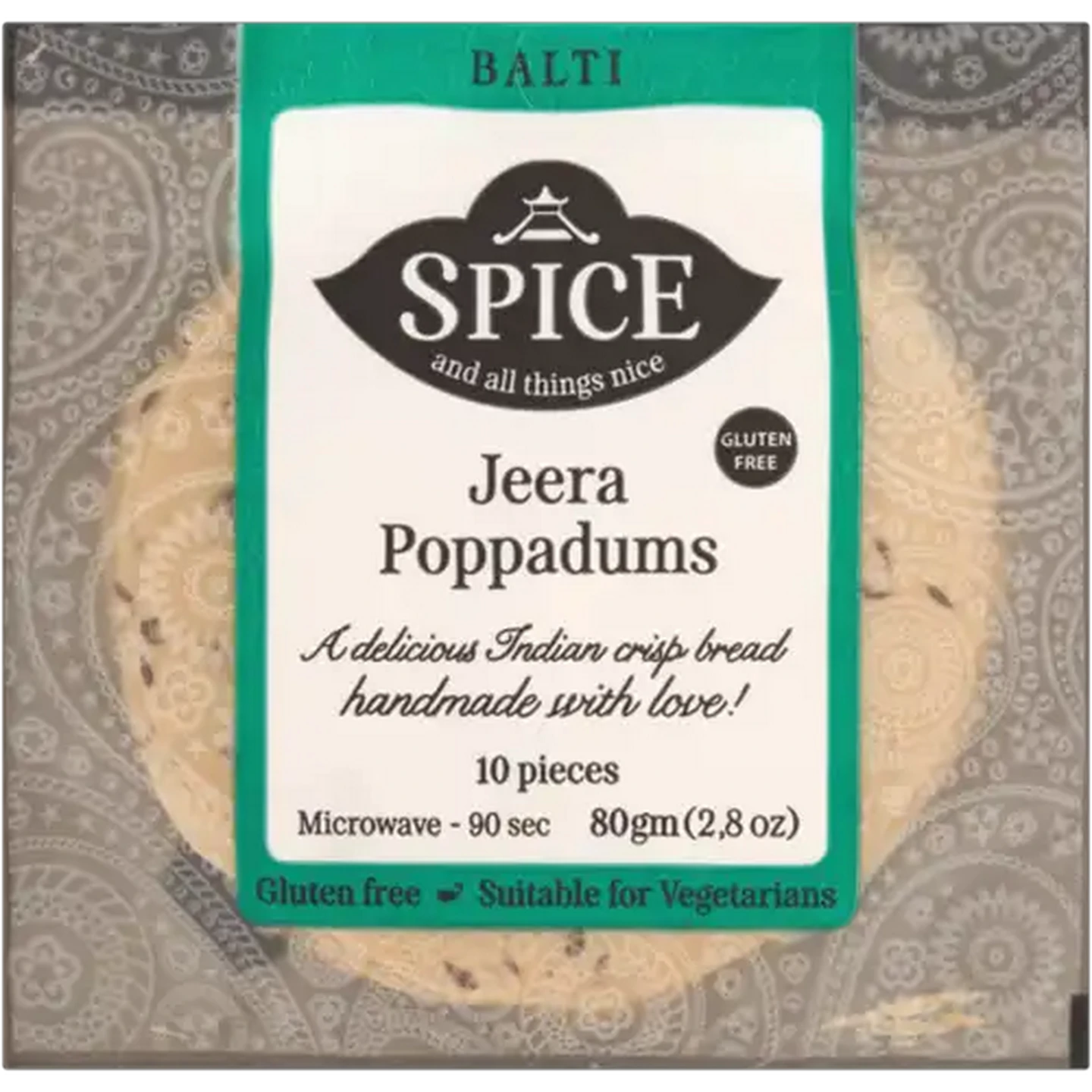 Image of Spice Jeera Poppadums 10 Piece