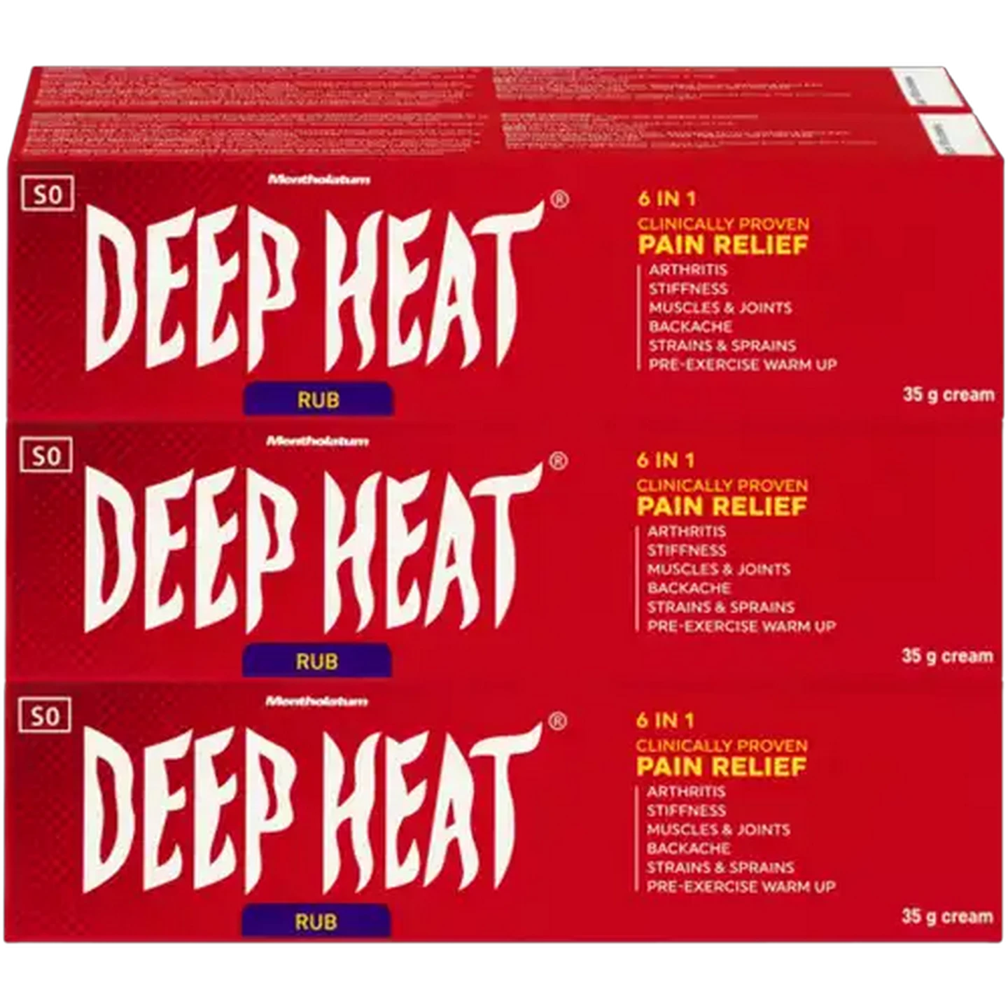 Image of Deep Heat Pain Relief Rub 6 x 35g