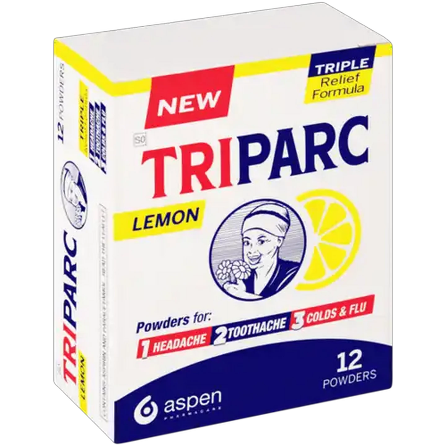 Image of TRIPARC Lemon Triple Relief Formula Powder 12 Pack