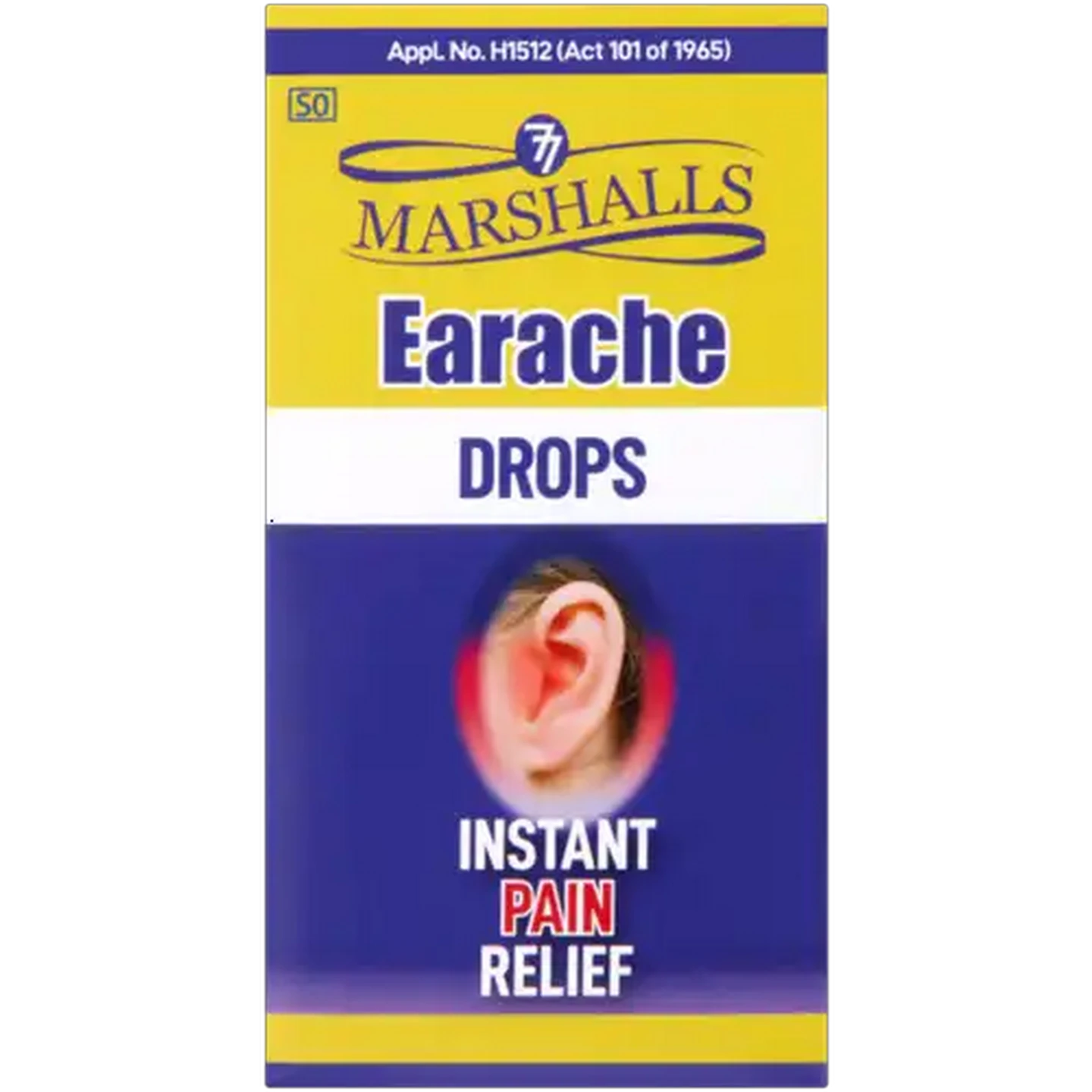 Image of Marshalls 77 Earache Drops 20ml