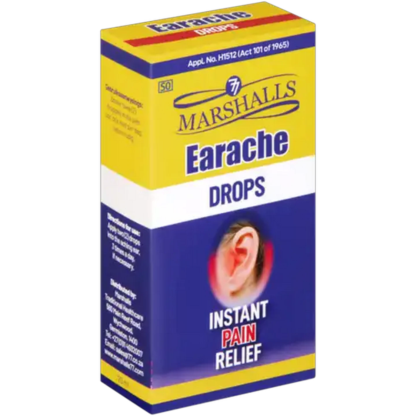 Image of Marshalls 77 Earache Drops 20ml