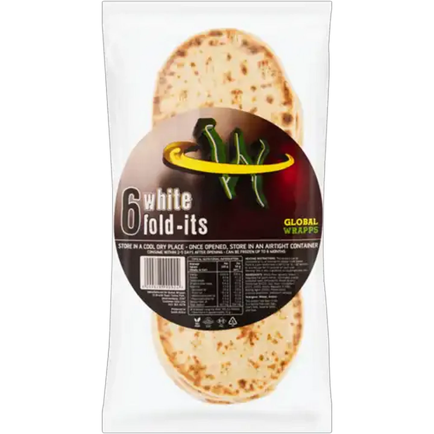 Image of Global Wrapps White Fold-Its 6 Pack