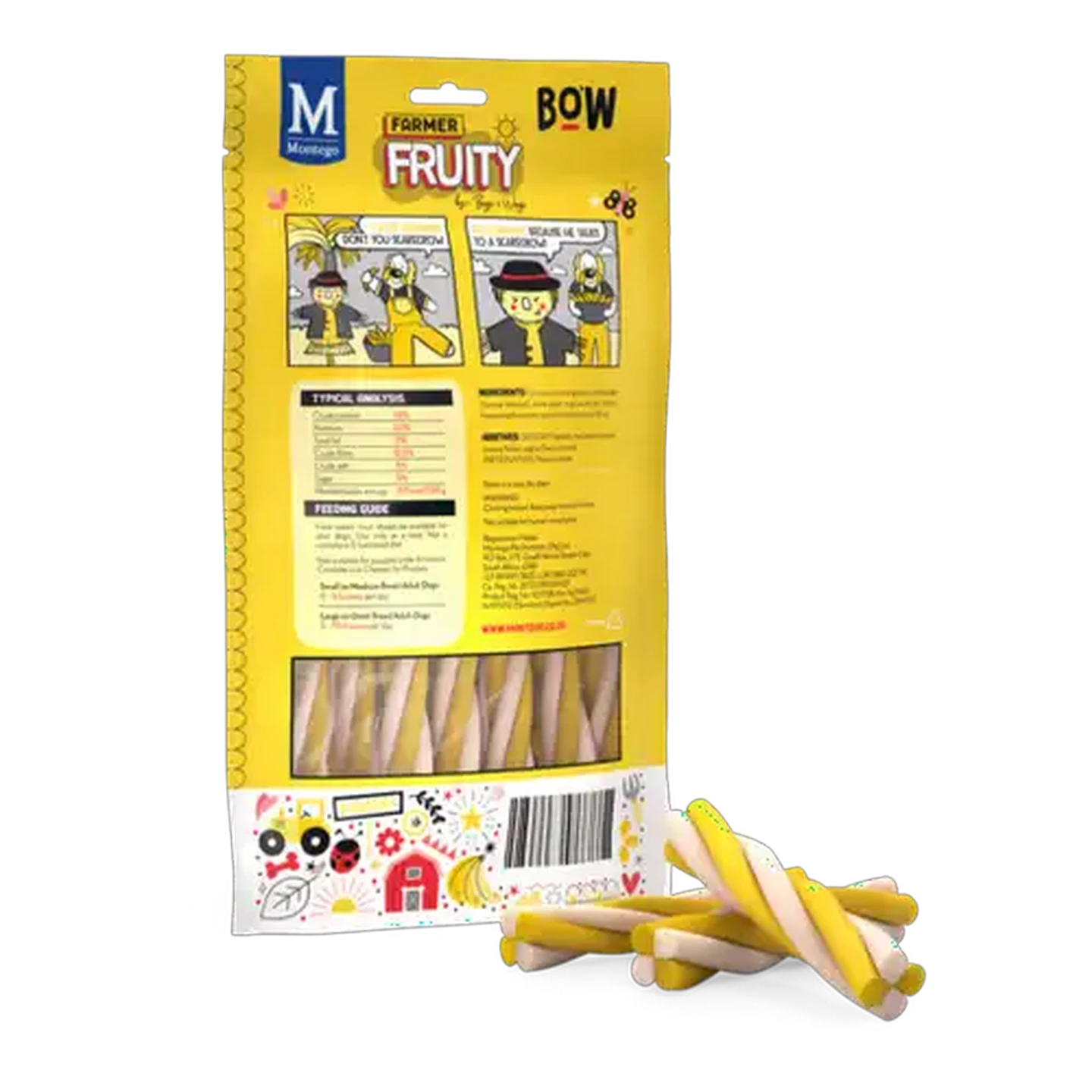 Image of Montego Bags 'O Wags Banana & Yoghurt Flavour Fruities 120g