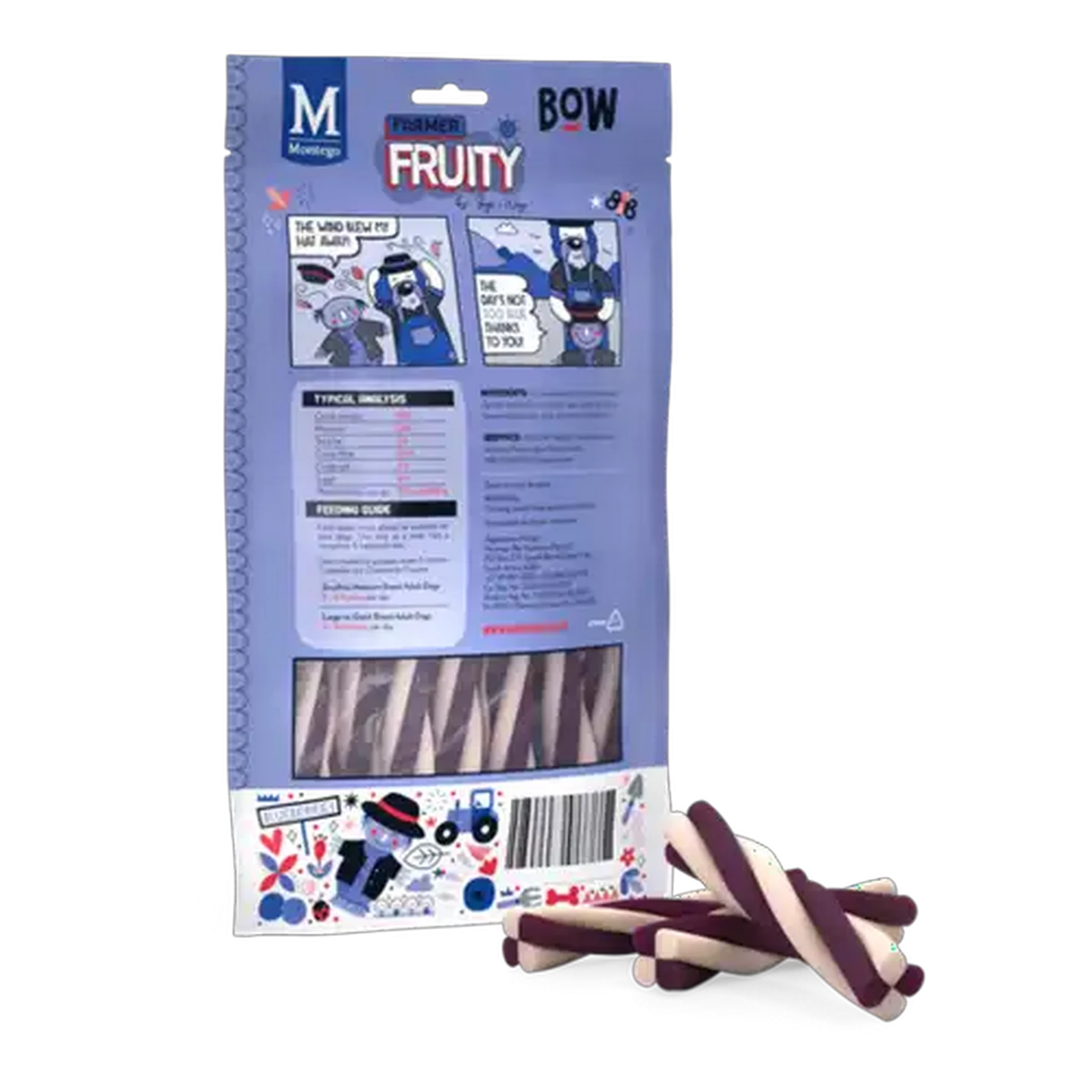 Image of Montego Bags 'O Wags Blueberry & Yoghurt Flavour Fruities 120g
