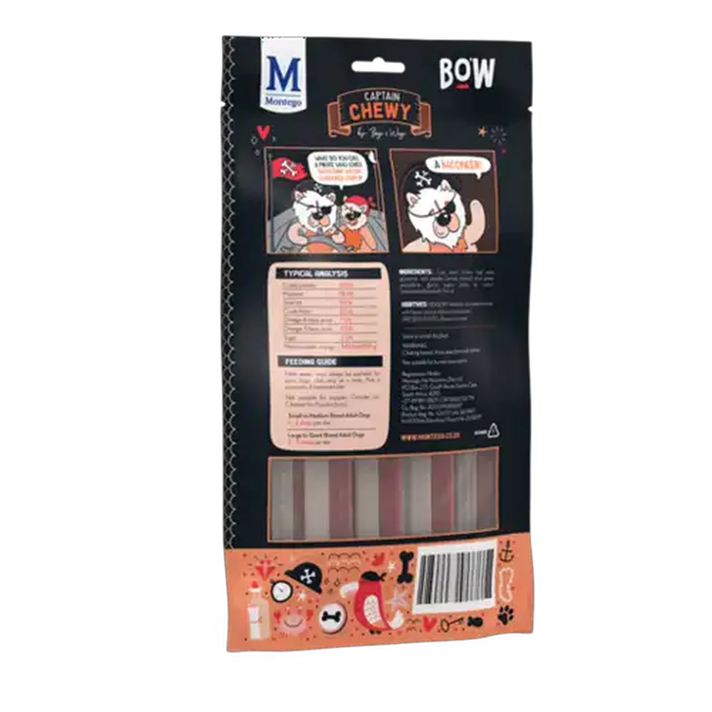 Image of Montego Bags 'O Wags Bacon Flavoured Strips Chewies 120g