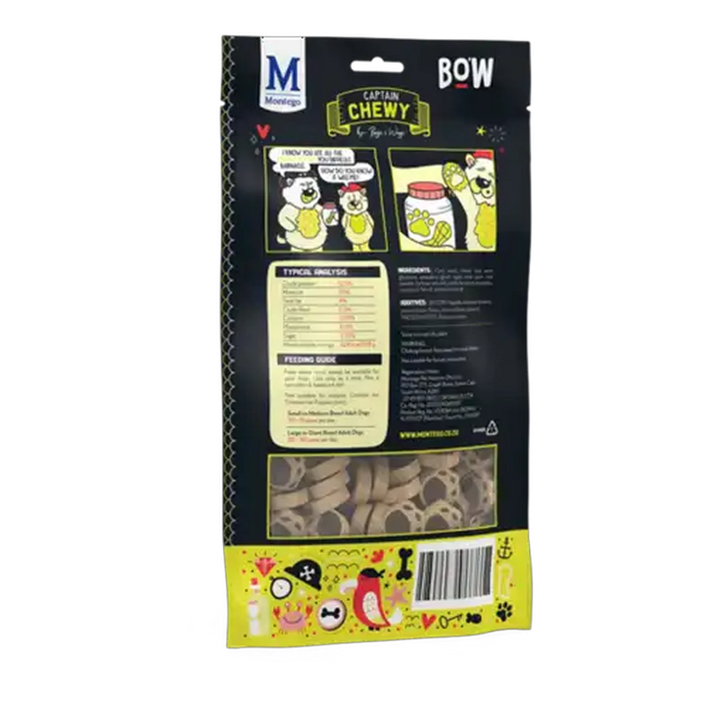 Image of Montego Bags 'O Wags Peanut Butter Flavoured Paws Chewies 120g