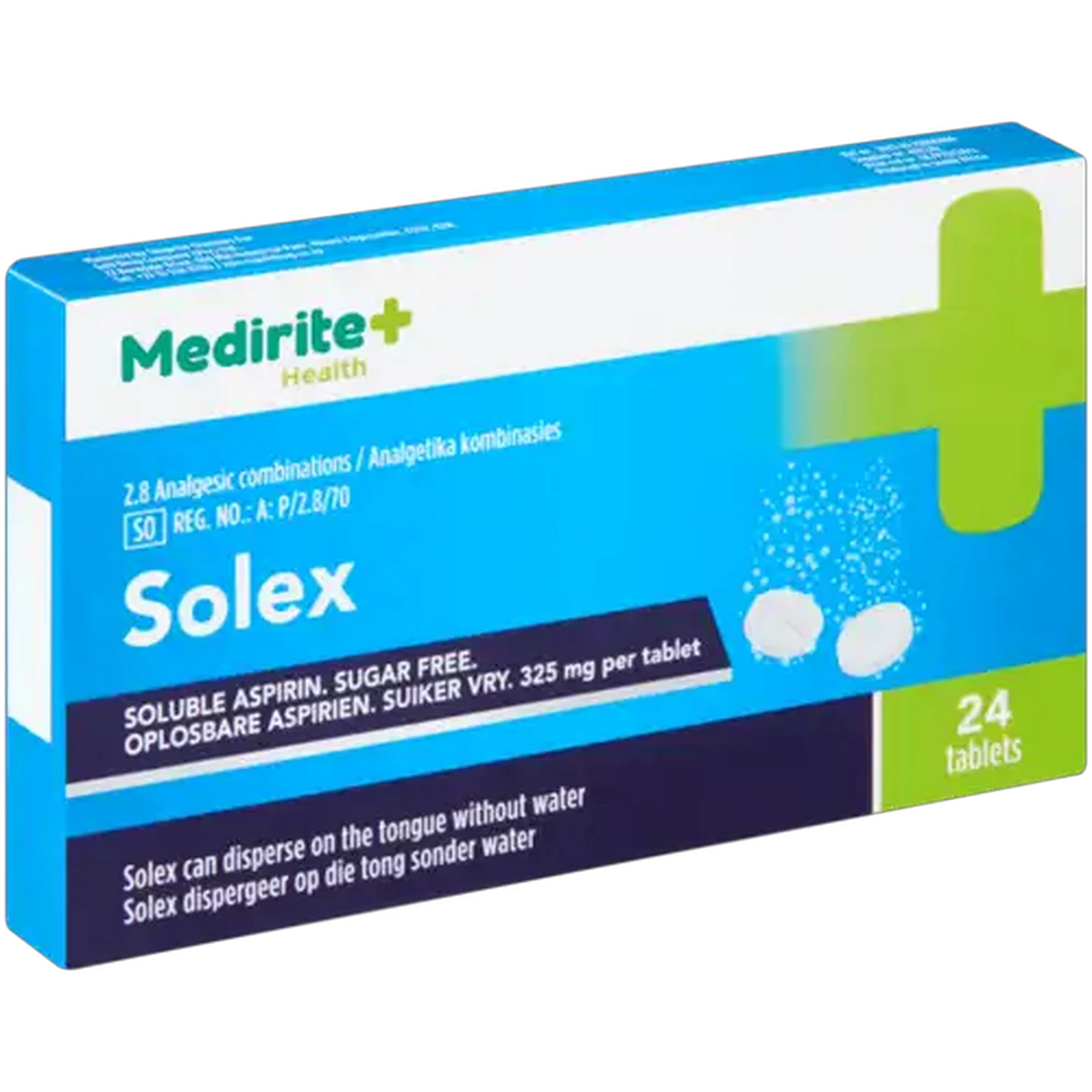 Image of Medirite Solex Soluble Aspirin Tablets 24 Pack