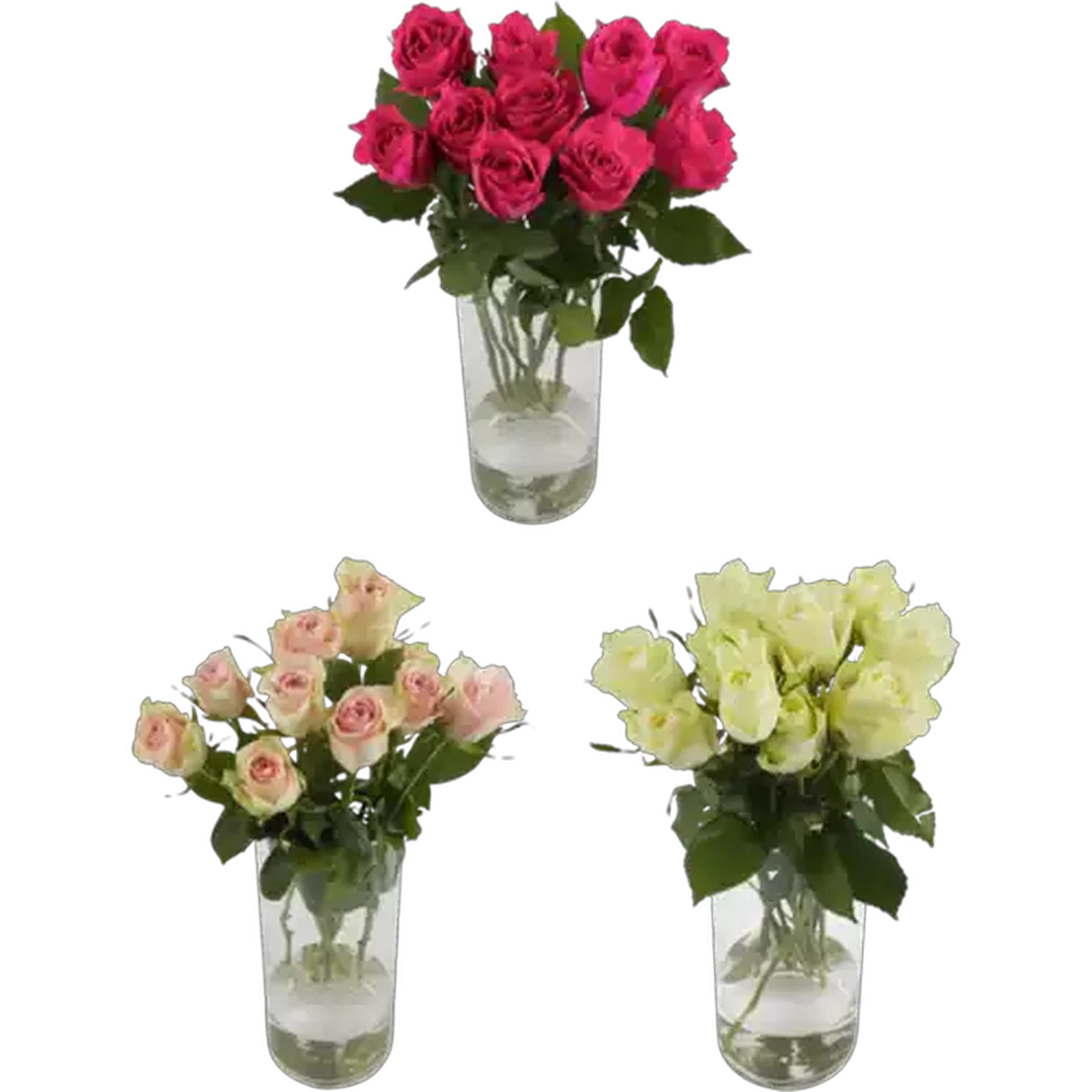 Image of Pastel Rose Flower Bunch (Colour May Vary)