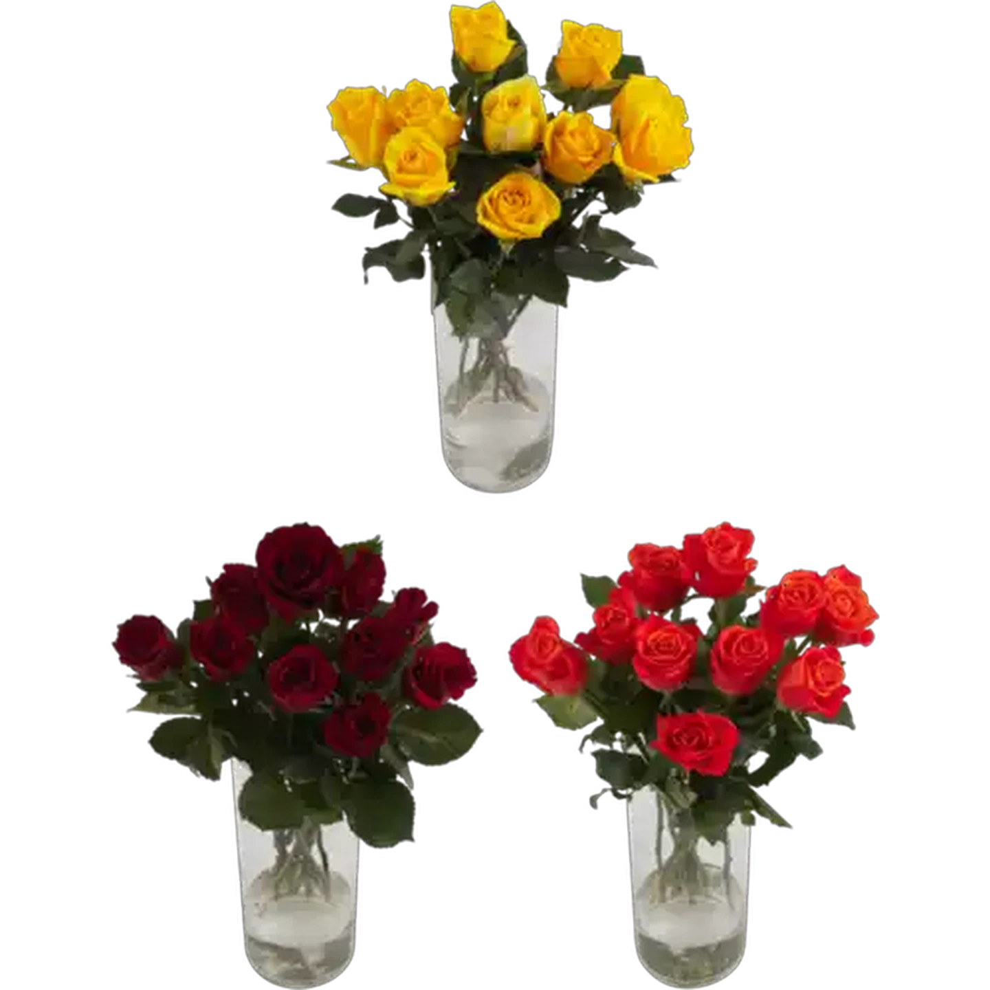 Image of Bright Rose Flower Bunch (Colour May Vary)
