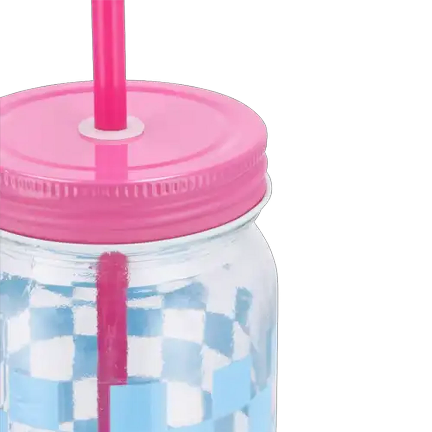 Image of Hyper Bin Glass Jar with Straw 430ml 4-Pack (Design May Vary)