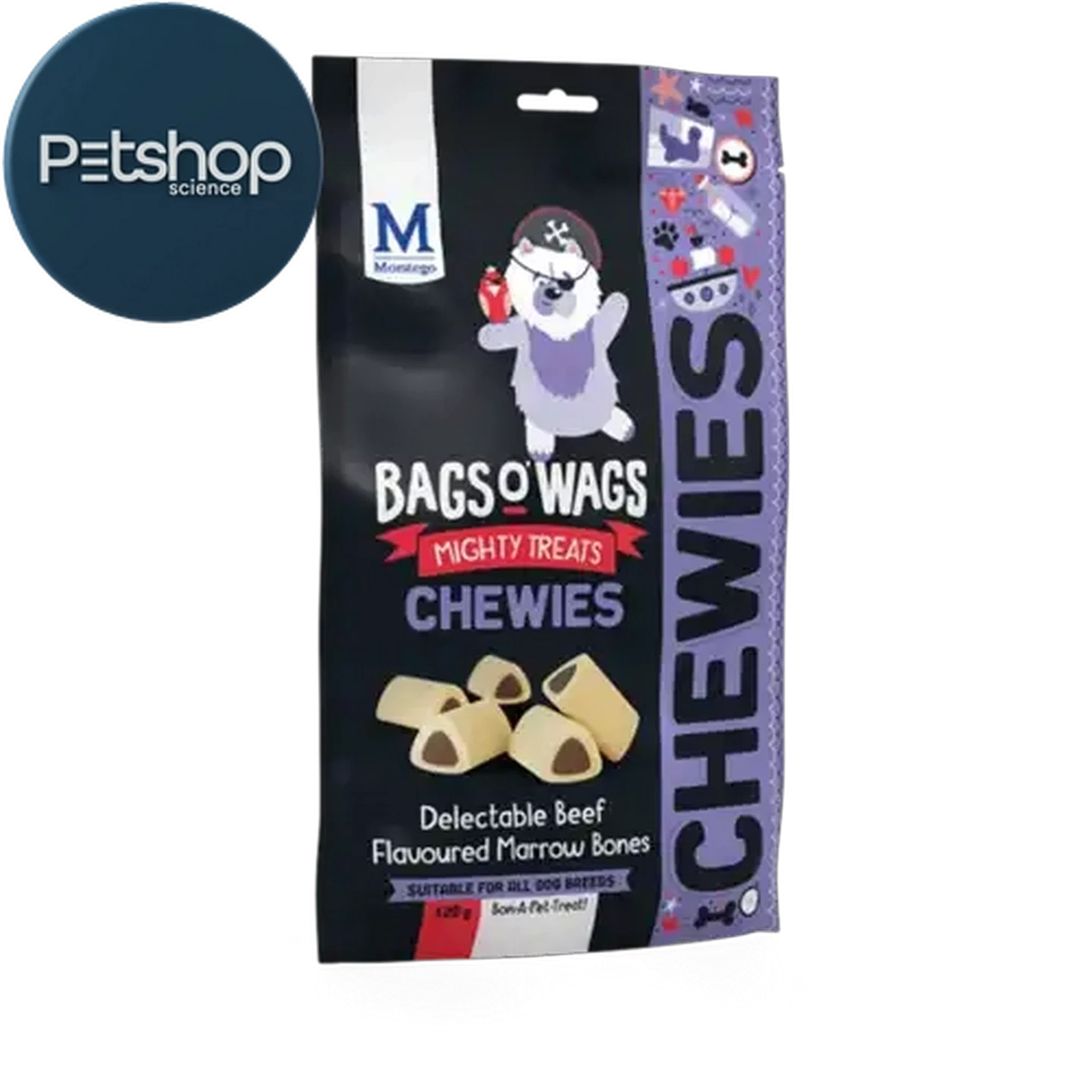 Image of Montego Bags 'O Wags Beef Flavoured Marrow Bones Chewies 120g